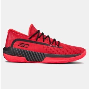 Men's UA SC 3ZER0 III Basketball Shoes Size 10.5, Red